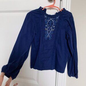Mini Boden Girl Embroidered Top 6-7 years